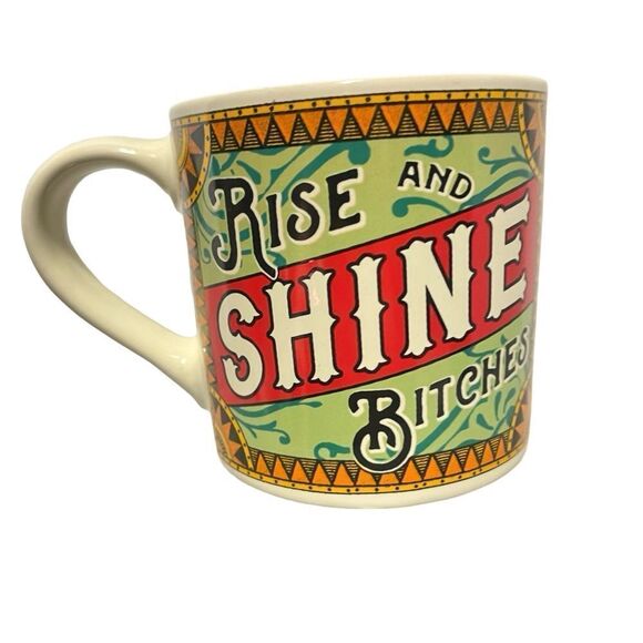 Vibrant Red and Green Ceramic Mug for Dining - Picture 2 of 3